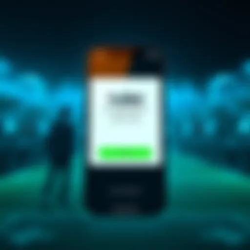 Illustration of a secure mobile login interface