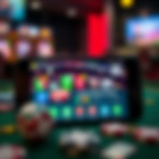 Mobile casino interface on Android device