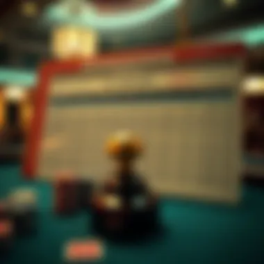 Strategic betting chart for baccarat players