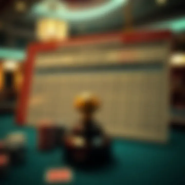 Strategic betting chart for baccarat players