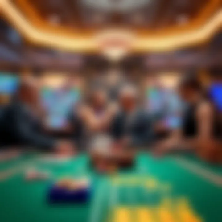 Elegant online casino table showcasing live dealer interaction