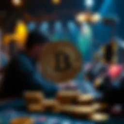 Conceptual representation of Bitcoin gambling