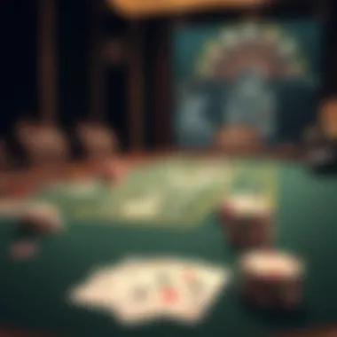 The Classic Blackjack Table Experience A classic Blackjack table with cards and chips