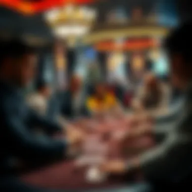 Engagement in the Game of Blackjack A group of players engaged in a Blackjack game