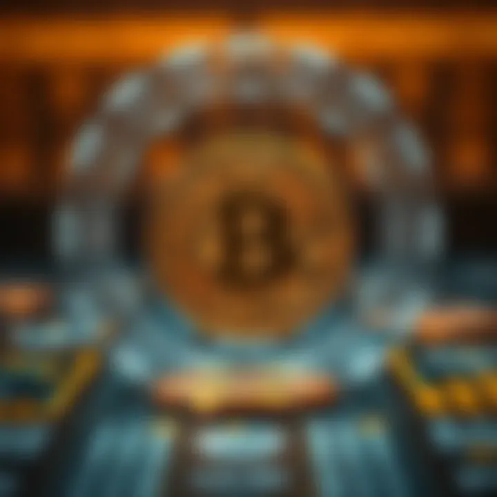 Illustration of blockchain security features