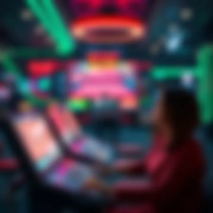 A futuristic concept illustrating the evolution of online gambling technology