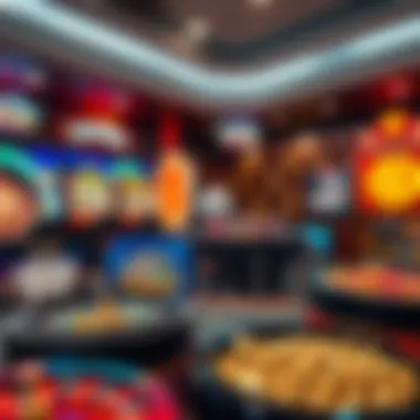 A digital representation of various online casino games available to players