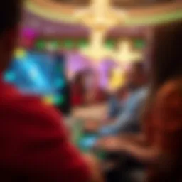 View of a digital casino interface showcasing user engagement
