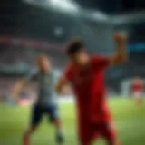 Dynamic scene of Championship match