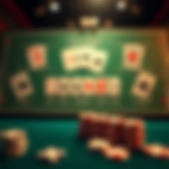 Illustration of different poker variants on a board