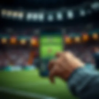 Dynamic interface of a football betting app