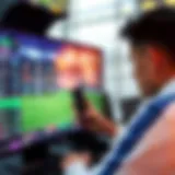 Real-time football betting interface