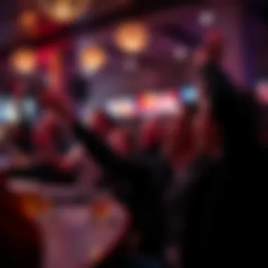 Fans cheering in a sports bar