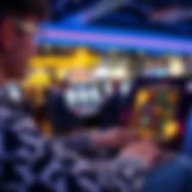 Player enjoying an online slot game on a laptop