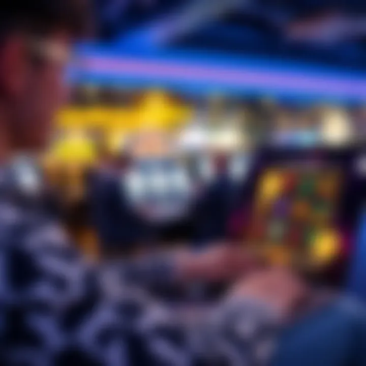 Player enjoying an online slot game on a laptop