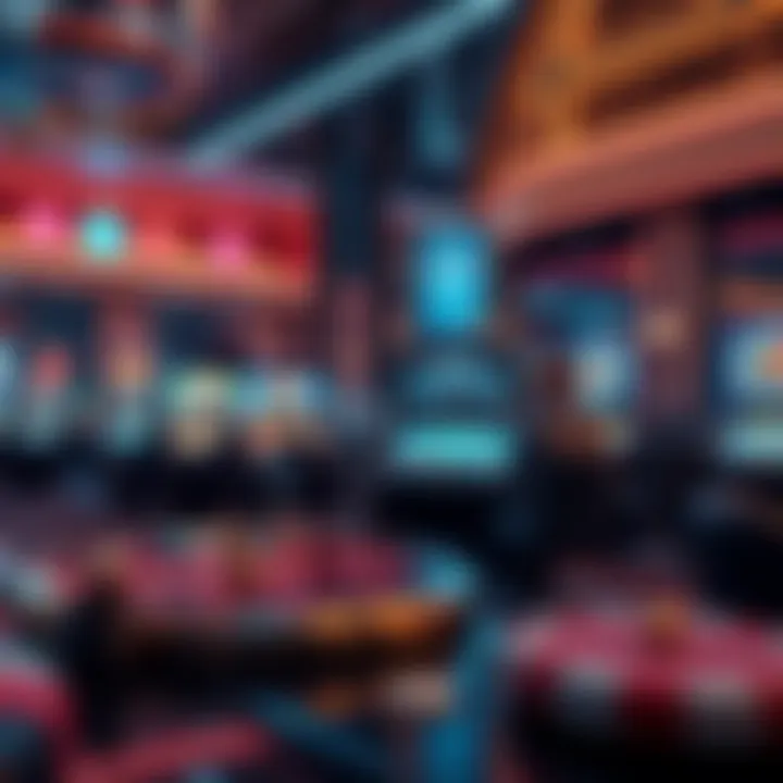 A futuristic concept of mobile casinos with virtual reality elements