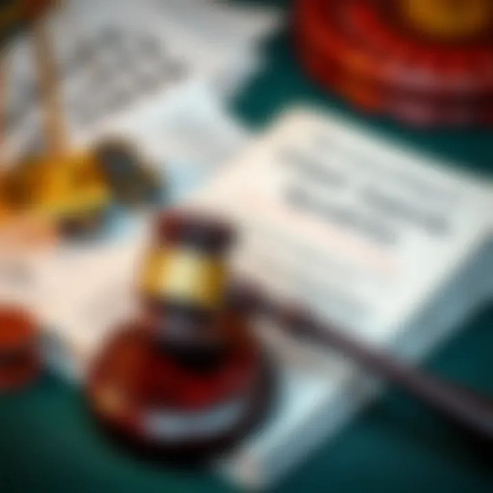 A legal book with gambling regulations and a gavel