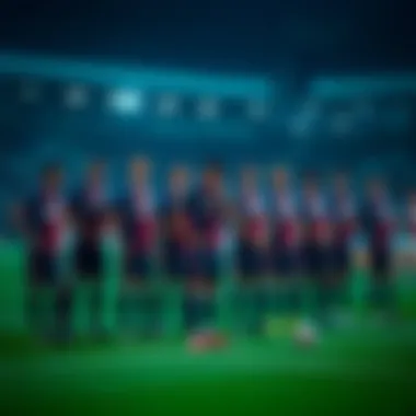 Inter Milan team lineup preparing for the match