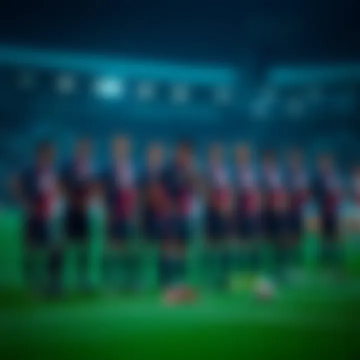 Inter Milan team lineup preparing for the match