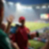Dynamic moment during a live sports event