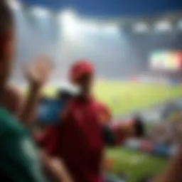 Dynamic moment during a live sports event