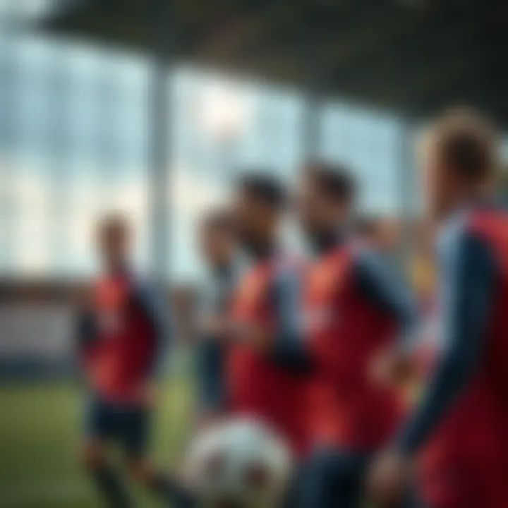 Luton Town squad during practice session