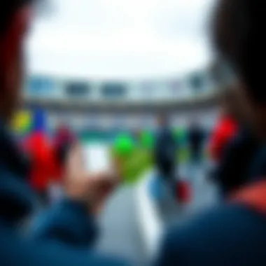 User placing a bet on a smartphone