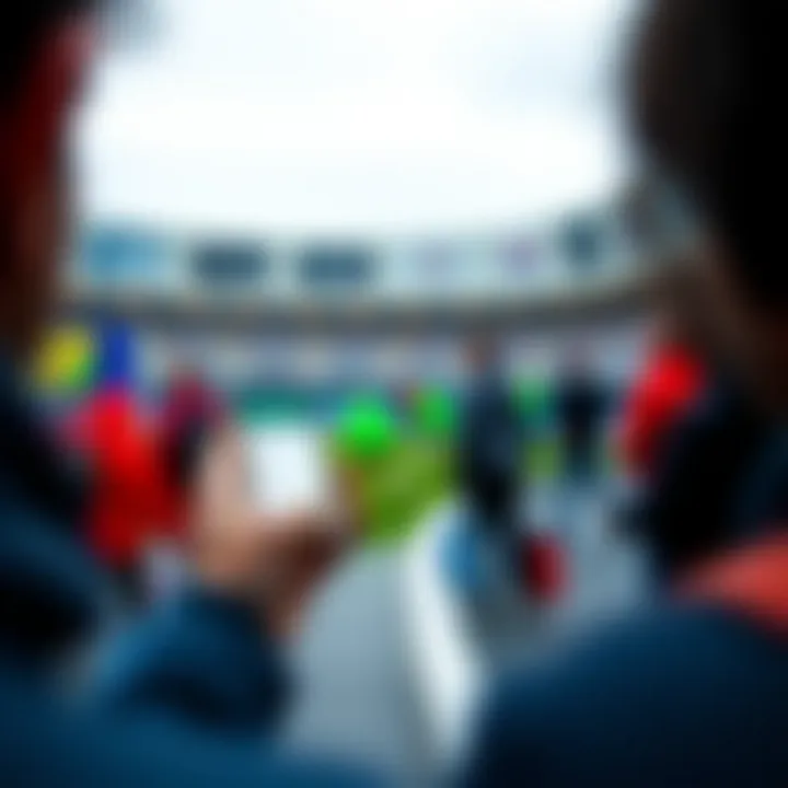 User placing a bet on a smartphone