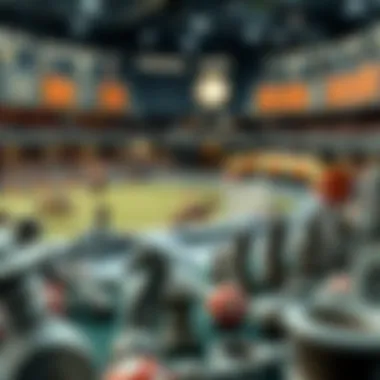 Illustration of a betting landscape with various elements