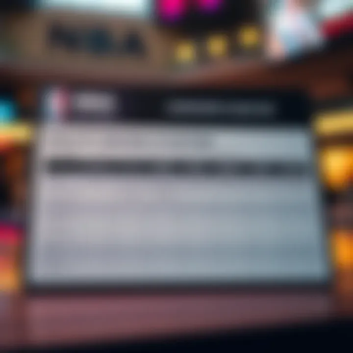 A comparison chart of different NBA analysis platforms, outlining their features and benefits.