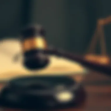 A gavel symbolizing legal actions taken