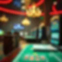 An illustration showcasing the evolution of online casinos