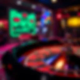 Online roulette wheel spinning with vibrant colors