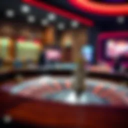 A vibrant online roulette table with spinning wheel