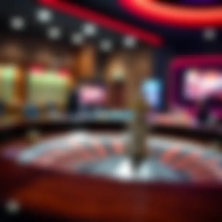Exploring the Online Roulette Table A vibrant online roulette table with spinning wheel