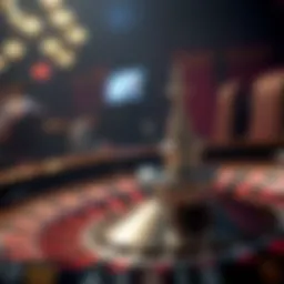 A sophisticated roulette wheel in motion, symbolizing the thrill of online gaming.