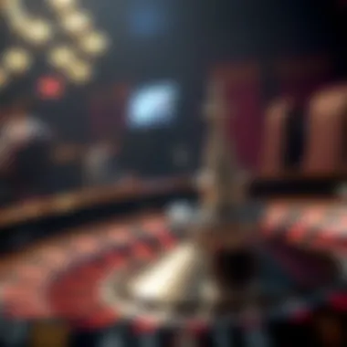 A sophisticated roulette wheel in motion, symbolizing the thrill of online gaming.