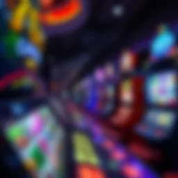 A depiction of various online slot machines showcasing their unique themes and designs