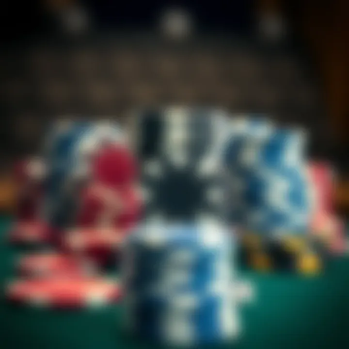 A collection of poker chip stacks representing different betting strategies