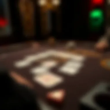 A strategic card arrangement on a poker table