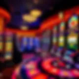 A vibrant casino floor featuring various slot machines