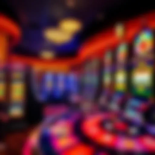 A vibrant casino floor featuring various slot machines