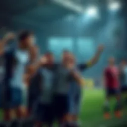 Scotland national team celebrating a goal