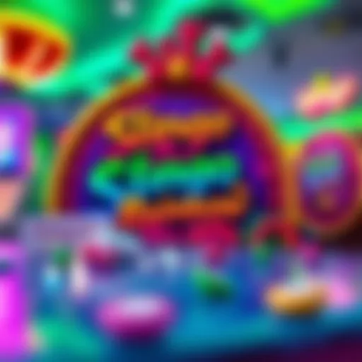 Colorful representation of Slingo Rainbow Riches gameplay