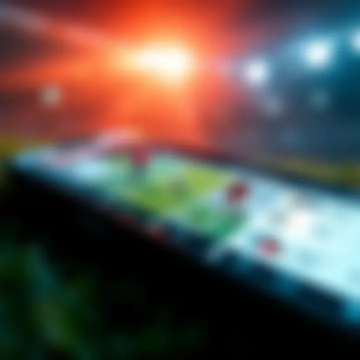 A modern soccer betting platform interface showcased on a smartphone