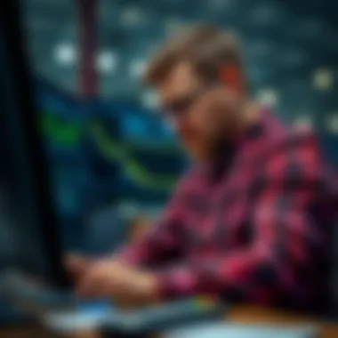 A person reviewing statistics and data related to soccer matches
