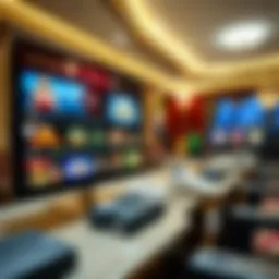 Luxurious Swiss online casino interface featuring various games