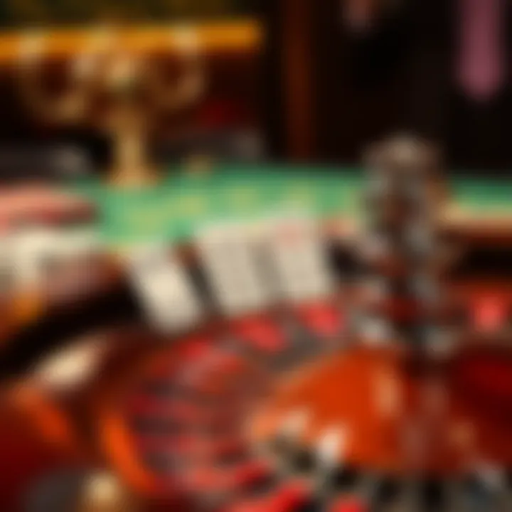 Various betting options displayed on roulette